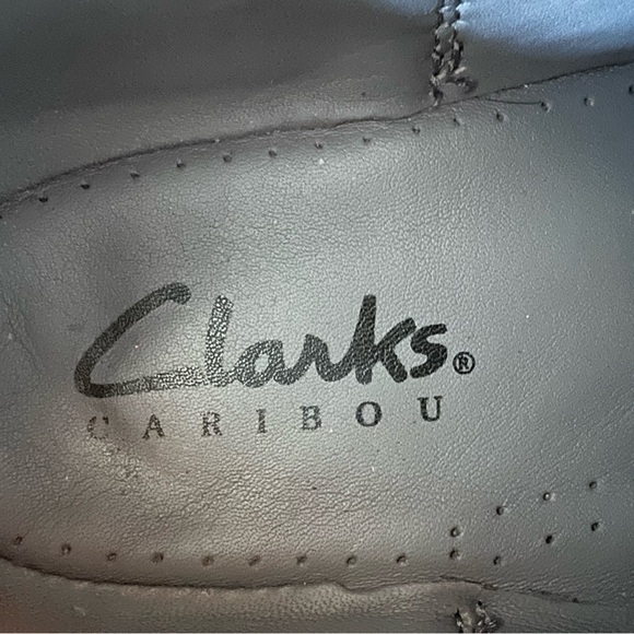 Clarks Black Leather Caribou Men Shoe / Size 8 - Picture 8 of 16